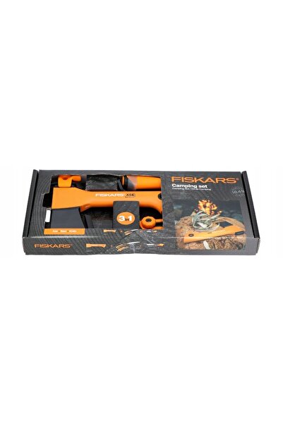 FiSKARS SET DE UNELTE PENTRU CAMPING: TOPOR X5 + CUȚIT + FERĂSTRĂU SW73 1057912