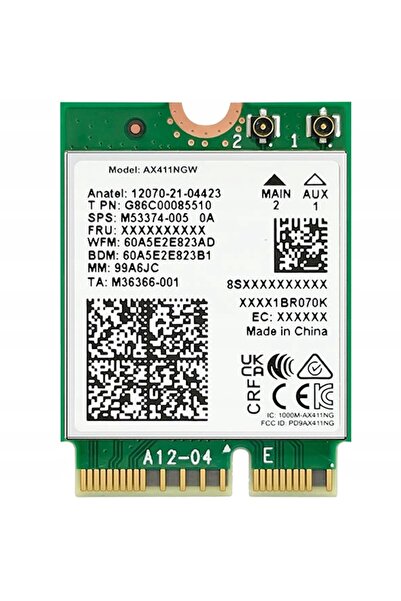IntelliBaby Placă de rețea internă Intel AX411 WiFi 6E 802.11AX 6GHz M.2 CNVi...