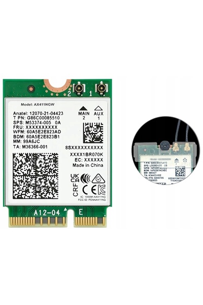 Intel AX411 WiFi 6E 802.11AX 6GHz Placă de rețea internă M.2 CNVio2 5374