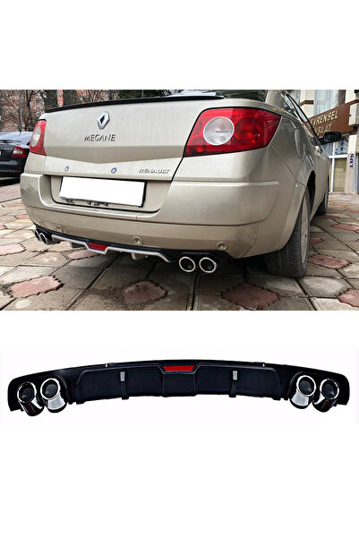 HasAkman Renault Megane 2 Cabrio Siyah Difüzör 4 Krom Egzoz Görünümlü Difizör...