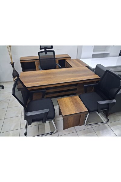 ENG OFİS MOBİLYALARI 160 cm EKONOMİK YÖNETİCİ TAKIMI 7 PARÇA FULL SET