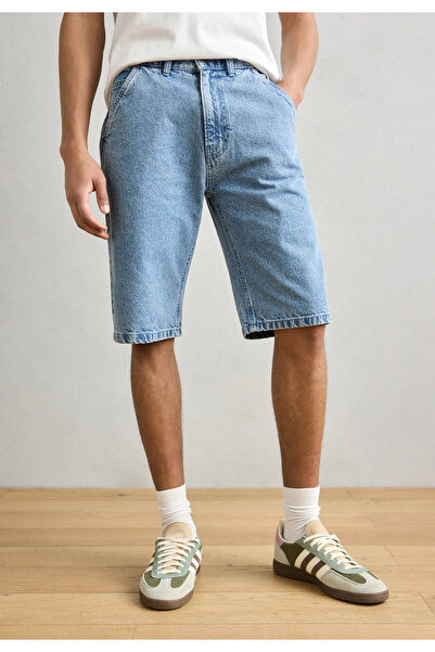 INDICODE JEANS Ανδρικά τζιν σορτς Αποκλειστικό Μπλε Ντεκαπάζ