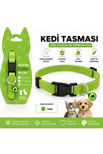 Genel Markalar Kedi & Küçük Irk Köpekler İçin Ayarlanabilir Zilli Boyun Tasması