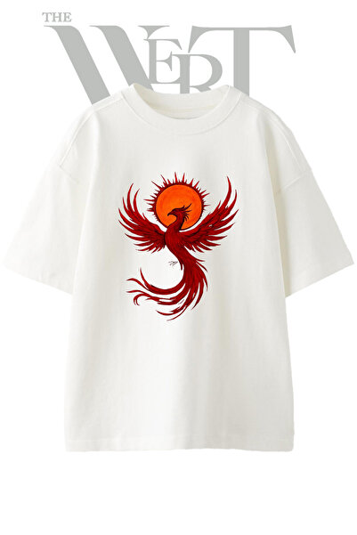 THEWERT Unisex bela majica sa nadimkom Phoenix Sun Design