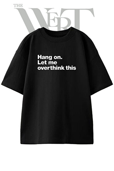 THEWERT Μπλουζάκι Unisex Μαύρο Oversize με στάμπα και σχέδιο από την επιστολή...