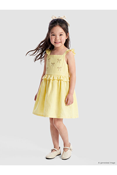 LC Waikiki Square neck stone girl's dress