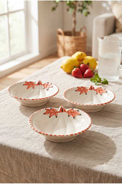 Homerest Snack Bowl Set of 3, Pumpkin Design Decorative Breakfast Serving Pla...