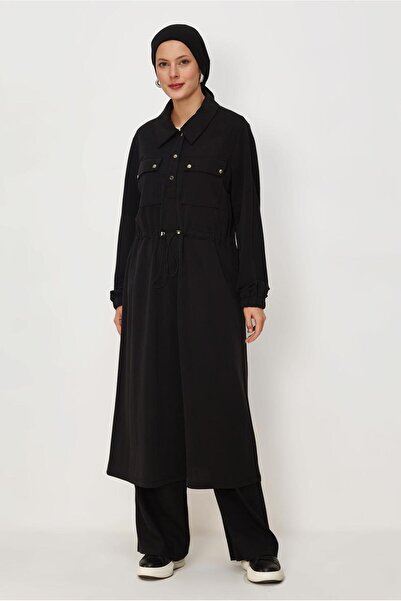 Alvina Shirt Collar Sweatshirt Tunic 46768