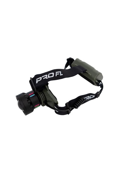 FL Lanternă frontală ProFL Dual LED (Alb/UV Albastru), 2 Baterii, Afișaj Digital