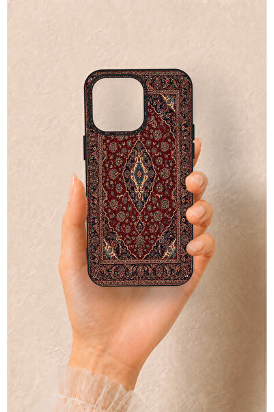 Vip Case iPhone 15 Pro Max Uyumlu Acem Halı Desenli Silikon Kılıf