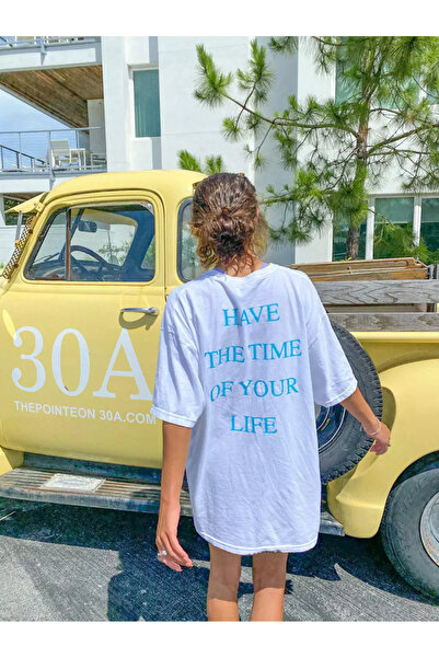 Grafftee Clothing Απολαύστε τη ζωή σας! Τυπωμένο Unisex Oversize T-Shirt