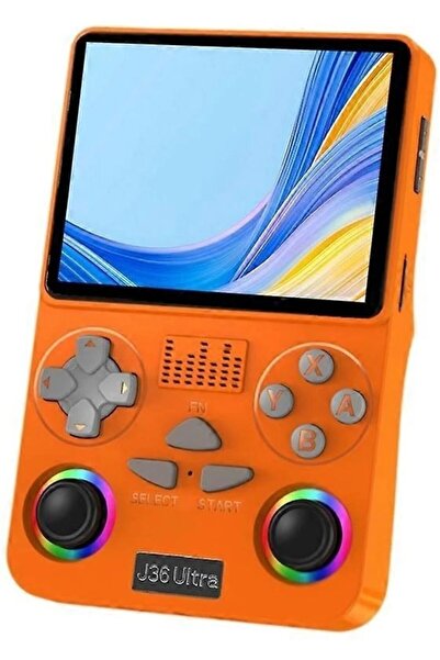Generic J36 Ultra Handheld Gaming Console, Orange, RGB Dual Joysticks, Portab...