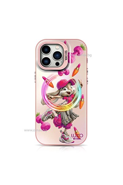 Luxo Husă de telefon MagSafe pentru Apple iPhone 15 Pro Max, model Iepure