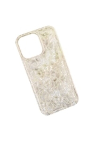 OEM Carcasa de telefon cu model de dantela alba, compatibil cu iPhone 16 Plus