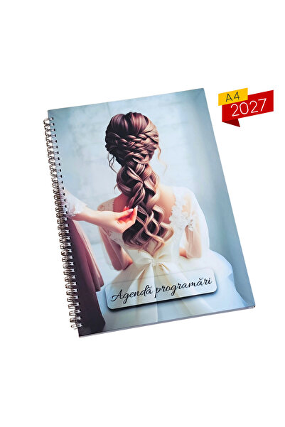 Generic Brand Agenda Programari 2027 A4 cu Spira pentru Salon de Coafura, Man...