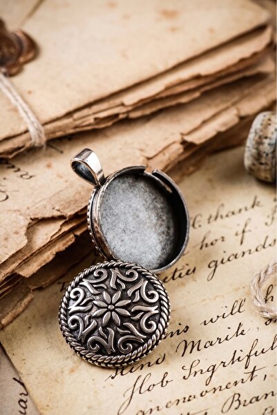 Ebrar Silver 925 Ayar Gümüş Kapaklı Cevşen Kabı Unisex Kolye Ucu İçi Açılır M...