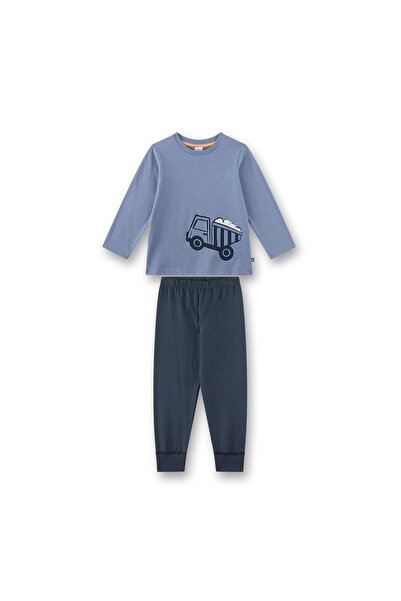 Sanetta Jungen Schlafanzug, lang - Kids, Bagger, Baustelle, Velour Single, Ba...