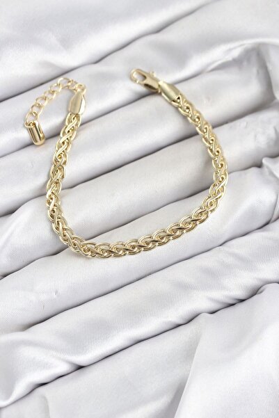 Skygo Cm Singapore Chain Model Gold Color Brass Women's Bracelet Tj-Bb8593