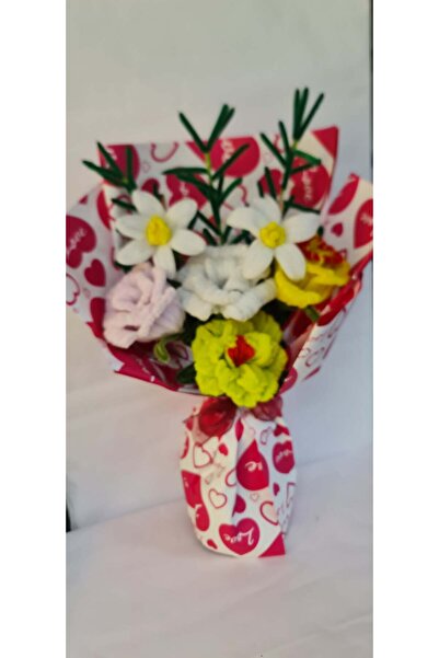 HANDDMADE Buchet din sarma plusata