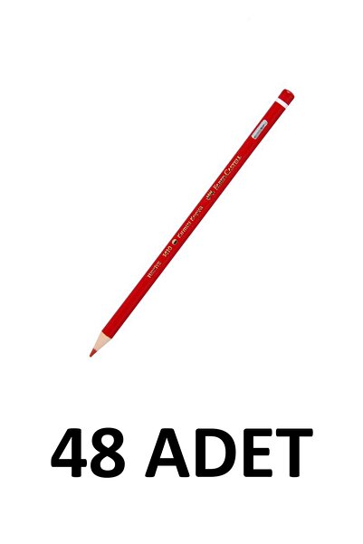 Faber Castell 48 قطعة من أقلام النسخ الحمراء، أقلام الرأس، أقلام الرصاص الحمراء