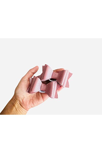 feltland Fundite pentru fetite din piele artificiala, set 2 buc, 8*4.5cm, roz...