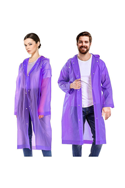 EVA Pelerină de Ploaie Unisex din EVA, cu Glugă și Închidere cu Capse, Reutil...