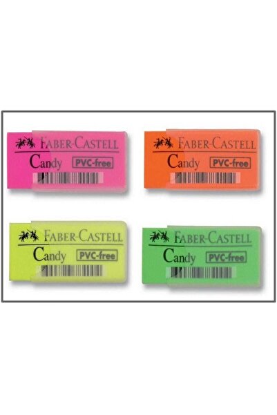 Faber Castell Candy Erasers with Cases - 6 Pieces