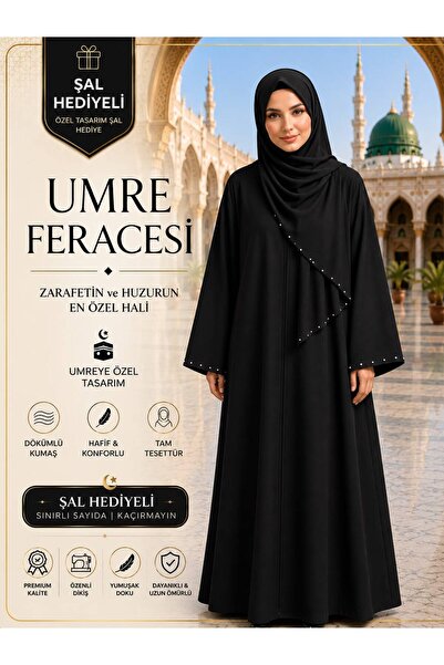 dilberfashion Leyla Model Stone Detailed Shawl Gift for Umrah and Hajj