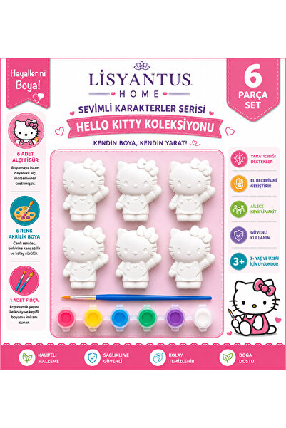 LİSYANTUS HOME Sevimli Karakterler Serisi – Hello Kitty Boyama Seti | 3 Adet ...