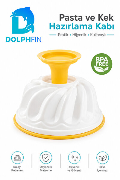 DolphFin قالب لتحضير الكيك والمعجنات خالٍ من مادة BPA مع أداة سهلة الاستخدام ...