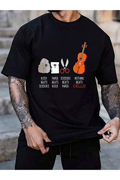 9TAY تي شيرت صيفي كلاسيكي للرجال والنساء من القطن 100%، بتصميم أسود وياقة دائ...