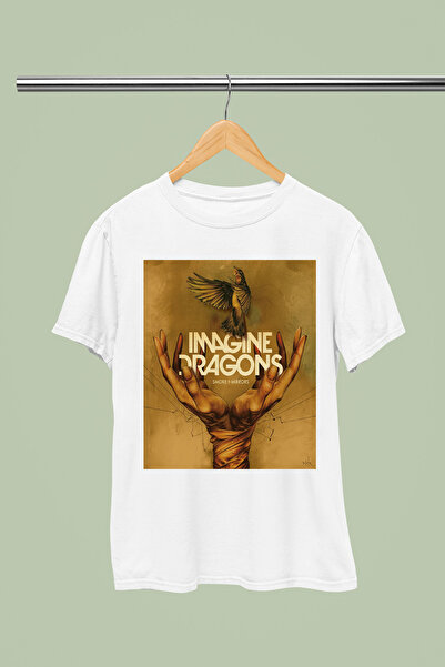 MAGORS Tricou rock din bumbac imprimat, cu mânecă scurtă, croială normală, Im...