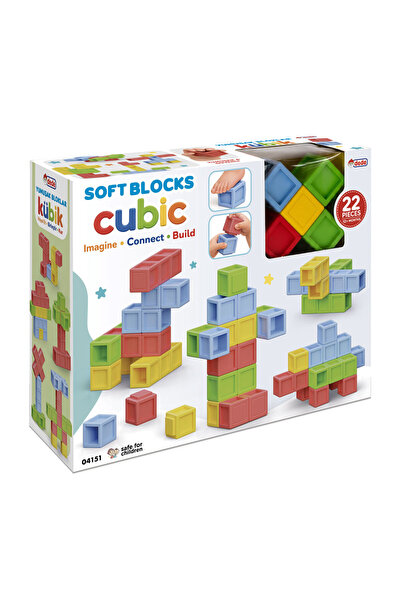 DEDE Yumuşak Bloklar Kübik 22 Parça / Soft Blocks Cubic 22 Pieces