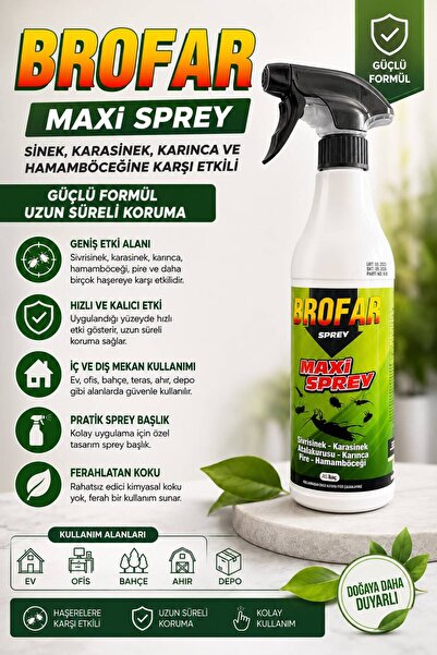 Genel Markalar Maxi Sprey Haşere İlacı 500 ml – Sinek, Sivrisinek, Karasinek,...