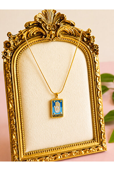FLAWSOME JEWELRY STORE Tarot Steel Non-Tarnish Colorful Necklace
