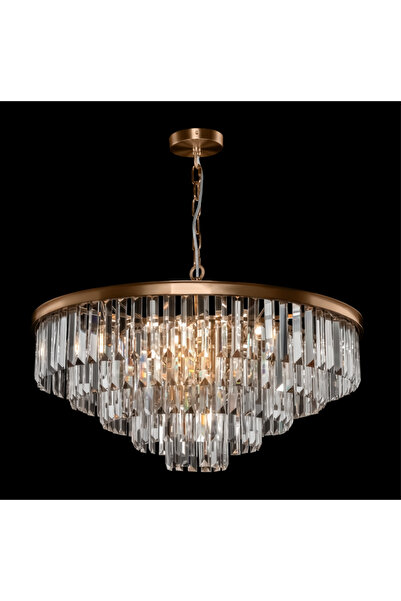 LUXXO Πολυέλαιος Incanto 80 εκ., 15x E14, γυάλινο αμπαζούρ, 80 × 80 × 50 εκ.