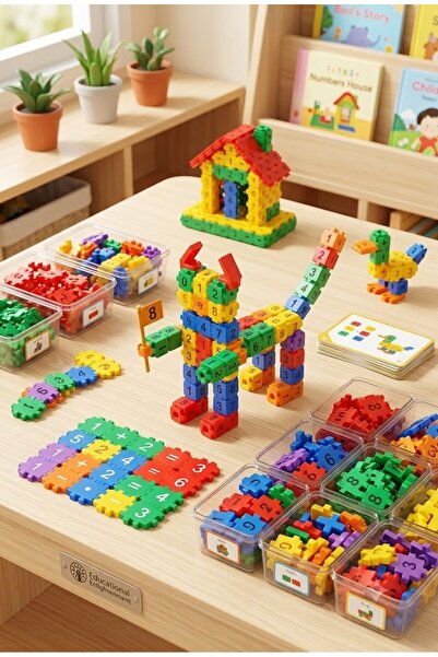 lamateur Educational Stacking Blocks for Children with Numbers - Building and...