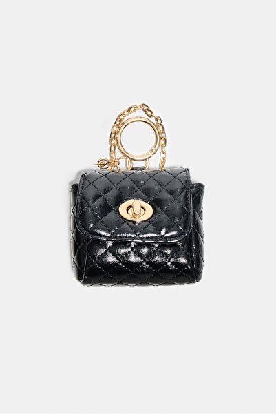 Stradivarius Kapitone mini çanta charmı