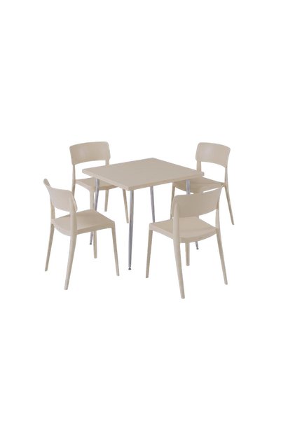 nar sokağı 80x80 Pano Kare Masa Takımı Bahçe, Balkon ve Cafe Masa Takımı