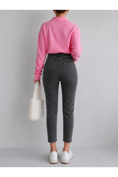 sion jeans Julia Milano Smoked Mom Jeans Daily Wear Comfortable Boyfriend Women's Pants New Season(2026)
