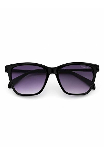Fumes Horizon Square Sunglasses for Men & Women, Black Frame with Smoke Gradi...