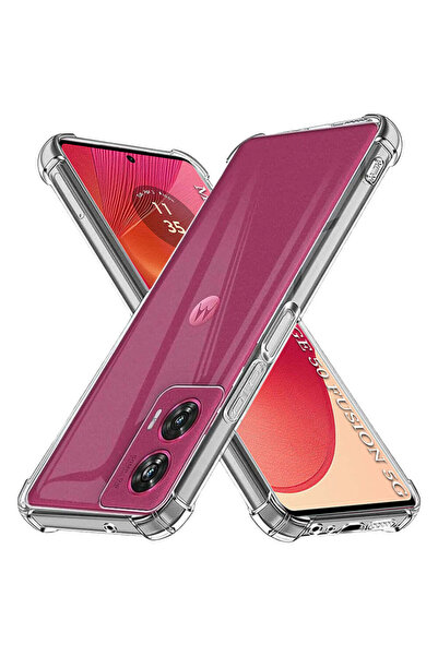 Techsuit Case for Motorola Edge 50 Fusion, Shockproof Clear Silicone, transpa...
