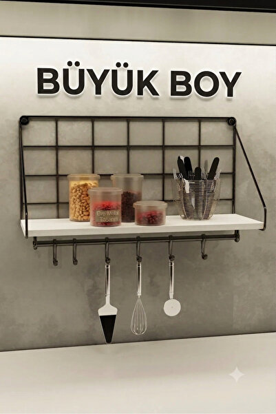 EVA METAL TASARIM Büyük Boy Duvar Rafı Metal Duvar Rafı Modern Askı Ve Kanca ...