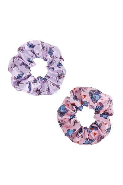 Jumbo Set elastice de păr pentru copii, model Stitch, satin, 2 bucăți – prind...