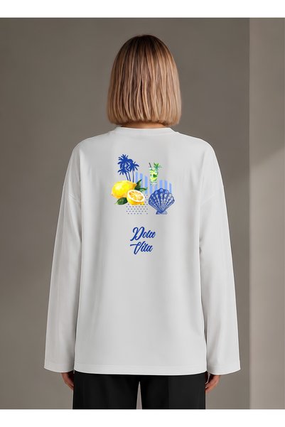 Grafftee Clothing Suerte Dolce Vita Design Printed Oversize Wide Cut Long Sle...