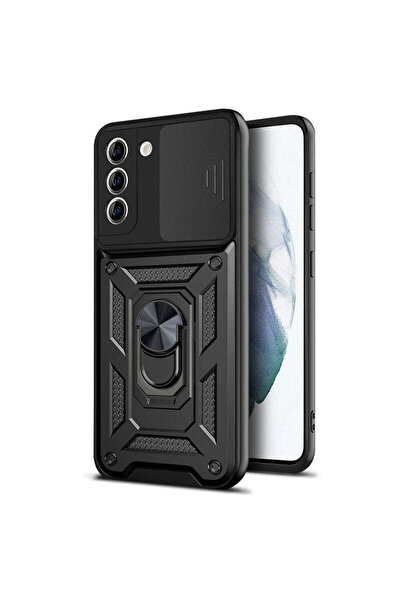 Techsuit Husă pentru Samsung Galaxy S21 5G, Seria CamShield, albastru - negru