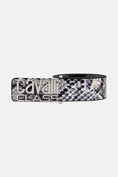 Cavalli Class Women Snakeskin Buckle Belt, Multicolor