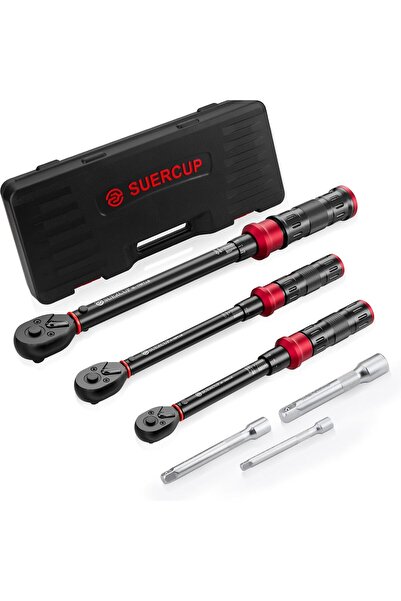 Generic SUERCUP 1/4 3/8 1/2-inch Drive Torque Wrench - 3Pcs Torque Wrench Set...