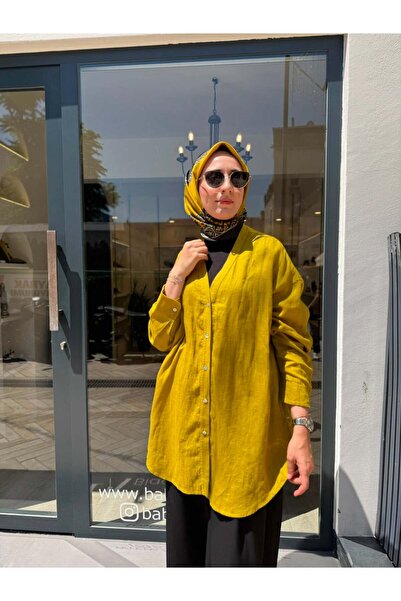 QOOQ STORE 26SS240 Elba Kadın Gömlek Safran
