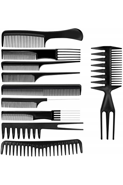Korbi Set de piepteni de coafură cu husă, 10 bucăți